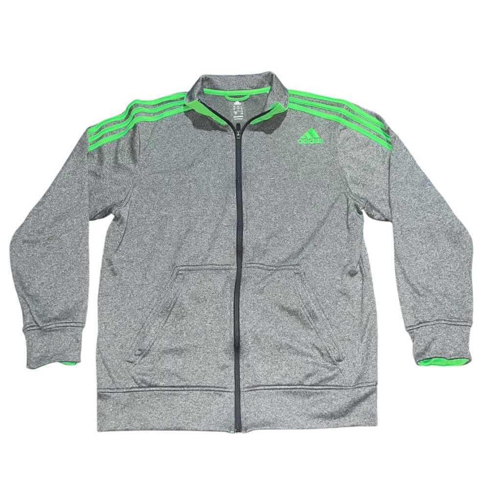 adidas Men’s climawarm Grey/Green Track Jacket Size Large
